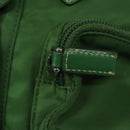 PRADA Waist Bag Nylon Green Silver Auth 105286V-21