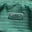 PRADA Waist Bag Nylon Green Silver Auth 105286V-22
