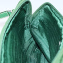 PRADA Waist Bag Nylon Green Silver Auth 105286V-23