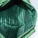 PRADA Waist Bag Nylon Green Silver Auth 105286V-25