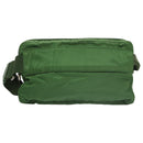 PRADA Waist Bag Nylon Green Silver Auth 105286V-2
