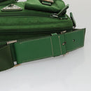PRADA Waist Bag Nylon Green Silver Auth 105286V-7