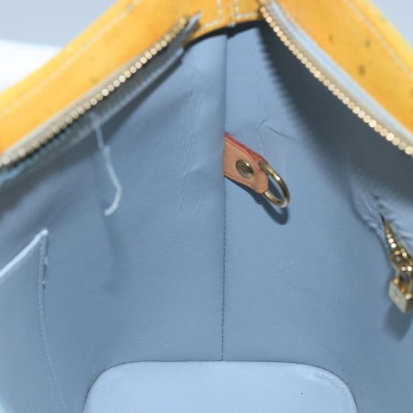 LOUIS VUITTON Monogram Vernis Houston Hand Bag Gris M91053 LV Auth 105312