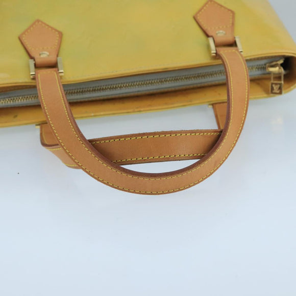 LOUIS VUITTON Monogram Vernis Houston Hand Bag Gris M91053 LV Auth 105312