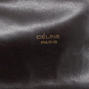 CELINE C Sulky Shoulder Bag Canvas Leather Beige Brown Gold Auth 105314-17