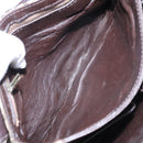 CELINE C Sulky Shoulder Bag Canvas Leather Beige Brown Gold Auth 105314-21