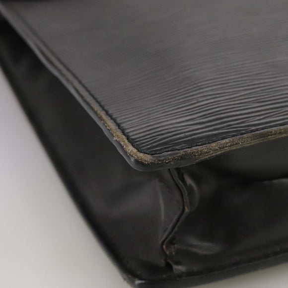 LOUIS VUITTON Epi Porte Documents Bandouliere Briefcase Black M54462 Auth 105325