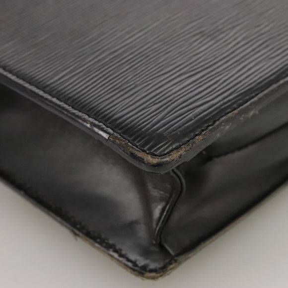 LOUIS VUITTON Epi Porte Documents Bandouliere Briefcase Black M54462 Auth 105325
