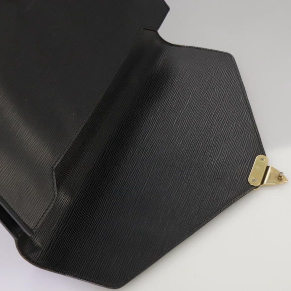 LOUIS VUITTON Epi Porte Documents Bandouliere Briefcase Black M54462 Auth 105325