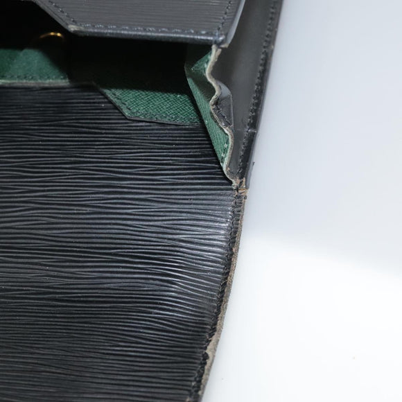 LOUIS VUITTON Epi Porte Documents Bandouliere Briefcase Black M54462 Auth 105325