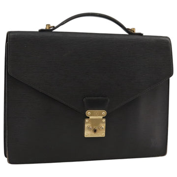 LOUIS VUITTON Epi Porte Documents Bandouliere Briefcase Black M54462 Auth 105325