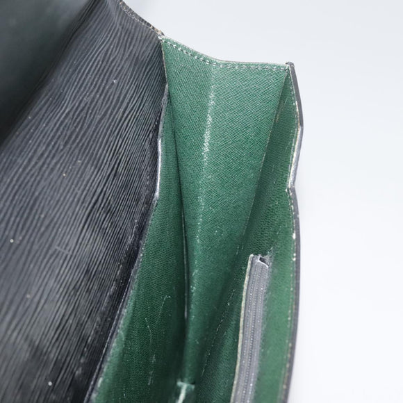 LOUIS VUITTON Epi Porte Documents Bandouliere Briefcase Black M54462 Auth 105325