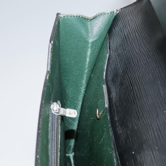 LOUIS VUITTON Epi Porte Documents Bandouliere Briefcase Black M54462 Auth 105325