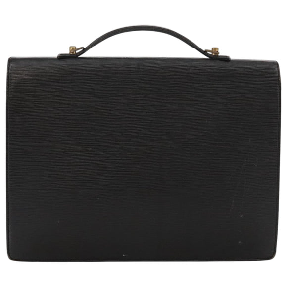 LOUIS VUITTON Epi Porte Documents Bandouliere Briefcase Black M54462 Auth 105325