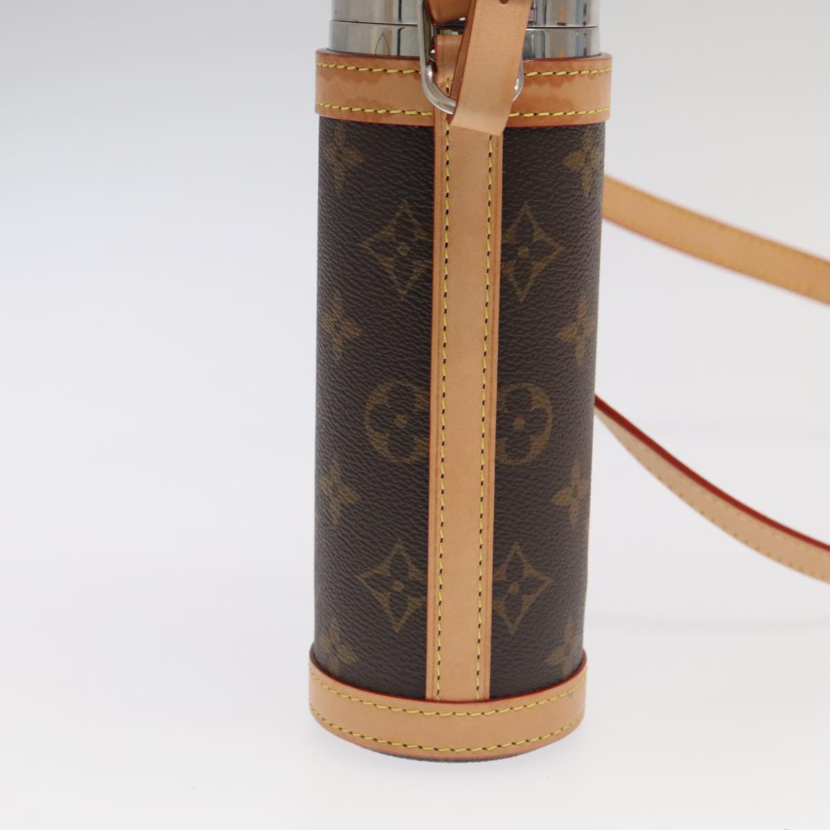 LOUIS VUITTON Monogram Flask Holder Water Bottle GI0518 LV Auth