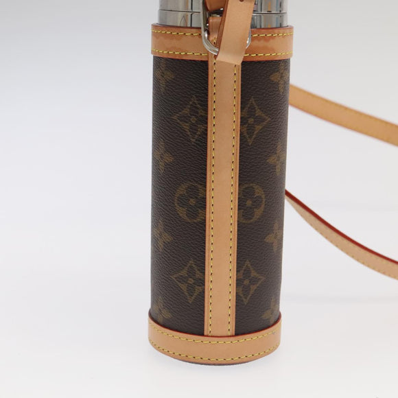 LOUIS VUITTON Monogram Flask Holder Water Bottle GI0518 LV Auth 105346