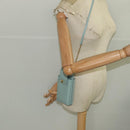 Salvatore Ferragamo Smartphone Holder Shoulder Bag Leather Blue Auth 105369V-25