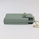 Salvatore Ferragamo Smartphone Holder Shoulder Bag Leather Blue Auth 105369V-3