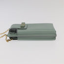 Salvatore Ferragamo Smartphone Holder Shoulder Bag Leather Blue Auth 105369V-4