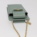 Salvatore Ferragamo Smartphone Holder Shoulder Bag Leather Blue Auth 105369V-6