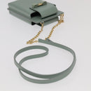 Salvatore Ferragamo Smartphone Holder Shoulder Bag Leather Blue Auth 105369V-7