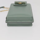 Salvatore Ferragamo Smartphone Holder Shoulder Bag Leather Blue Auth 105369V-5