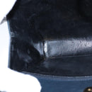 Salvatore Ferragamo Gancini Chain Shoulder Bag Leather Navy Gold Auth 105376-19