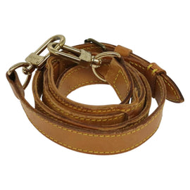 LOUIS VUITTON Adjustable Shoulder Strap Leather 32.7""-39.8"" Beige Auth 105378