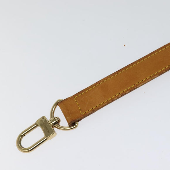 LOUIS VUITTON Adjustable Shoulder Strap Leather 32.7""-39.8"" Beige Auth 105378