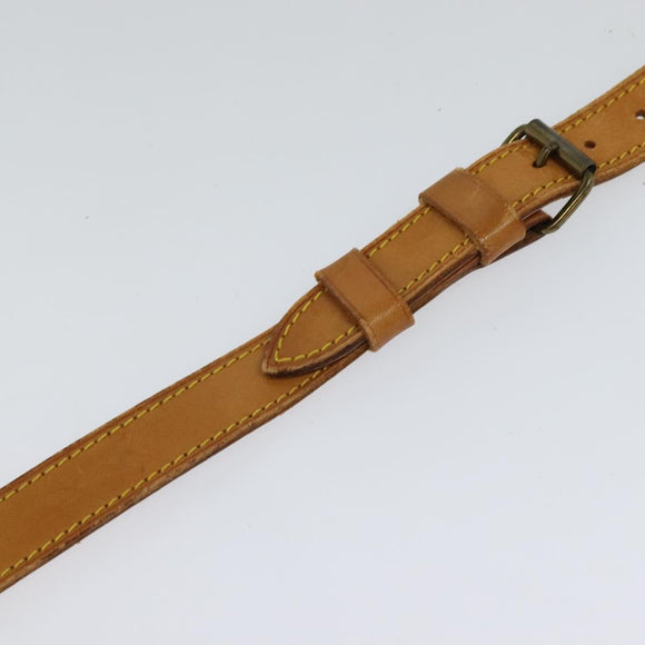 LOUIS VUITTON Adjustable Shoulder Strap Leather 32.7""-39.8"" Beige Auth 105378