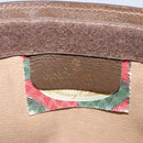 GUCCI GG Supreme Web Sherry Line Clutch Bag PVC Beige Green Red Auth 105381-9