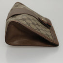 GUCCI GG Supreme Web Sherry Line Clutch Bag PVC Beige Green Red Auth 105381-3