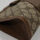 GUCCI GG Supreme Web Sherry Line Clutch Bag PVC Beige Green Red Auth 105381-7