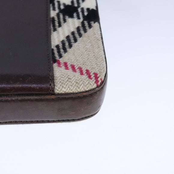 BURBERRY Nova Check Shoulder Bag Beige Auth 105382