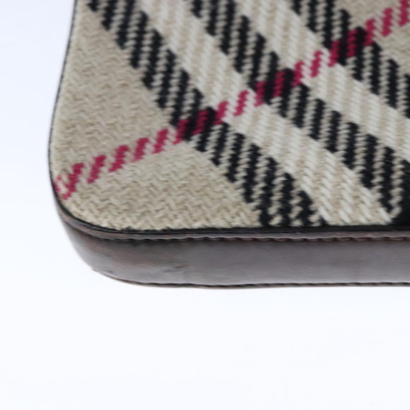 BURBERRY Nova Check Shoulder Bag Beige Auth 105382