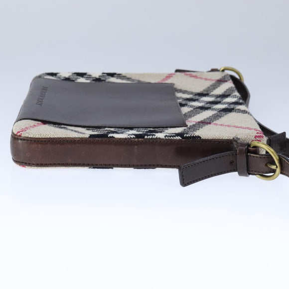 BURBERRY Nova Check Shoulder Bag Beige Auth 105382