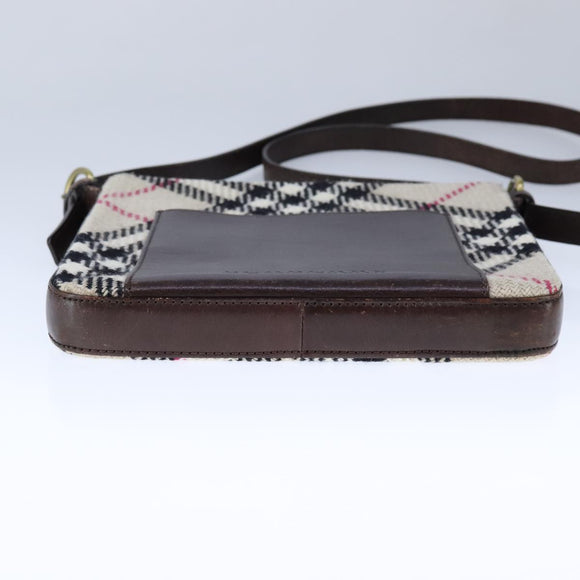 BURBERRY Nova Check Shoulder Bag Beige Auth 105382