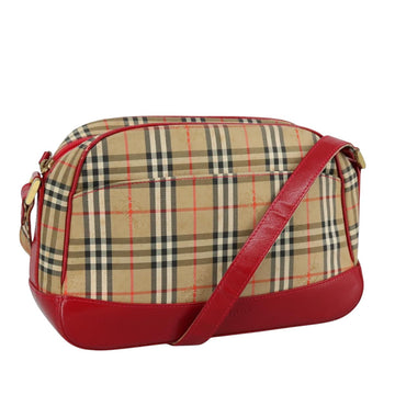 BURBERRY Nova Check Shoulder Bag Beige Auth 105383