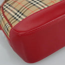 BURBERRY Nova Check Shoulder Bag Beige Auth 105383-14