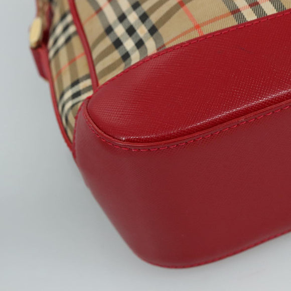 BURBERRY Nova Check Shoulder Bag Beige Auth 105383