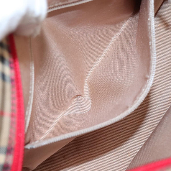 BURBERRY Nova Check Shoulder Bag Beige Auth 105383