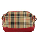 BURBERRY Nova Check Shoulder Bag Beige Auth 105383-13