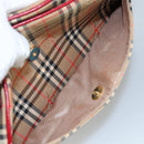 BURBERRY Nova Check Shoulder Bag Beige Auth 105383-12