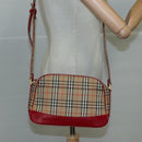 BURBERRY Nova Check Shoulder Bag Beige Auth 105383-21