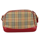 BURBERRY Nova Check Shoulder Bag Beige Auth 105383-2