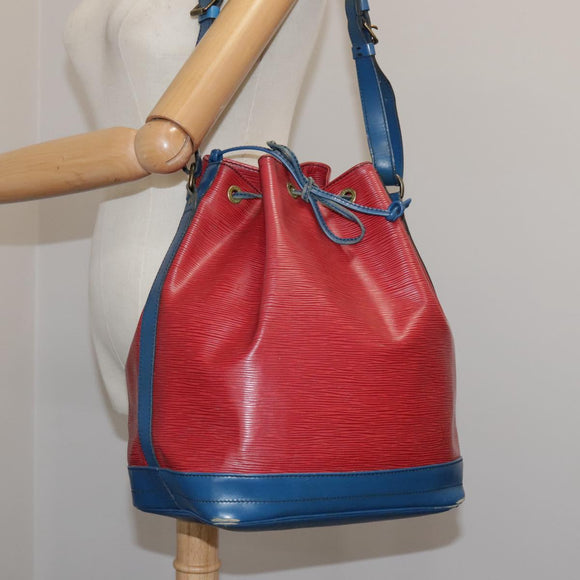 LOUIS VUITTON Epi Noe Shoulder Bag Bicolor Red Blue M44084 LV Auth 105416