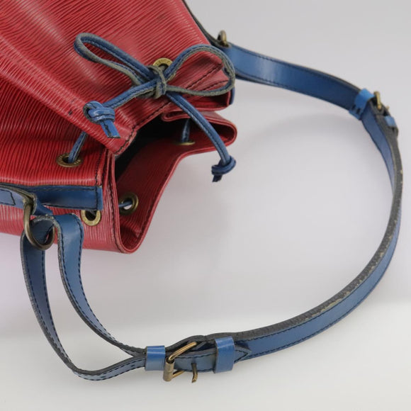 LOUIS VUITTON Epi Noe Shoulder Bag Bicolor Red Blue M44084 LV Auth 105416
