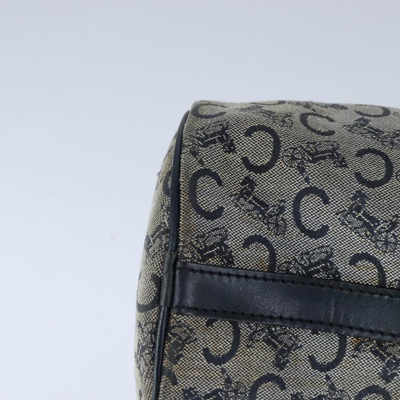 CELINE C Macadam Canvas Hand Bag Navy Auth 105423