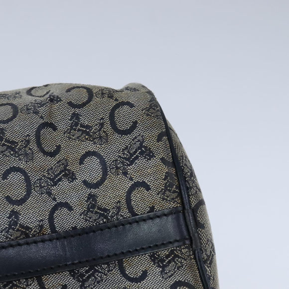 CELINE C Macadam Canvas Hand Bag Navy Auth 105423