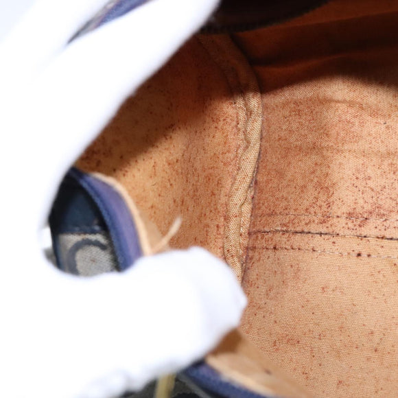 CELINE C Macadam Canvas Hand Bag Navy Auth 105423